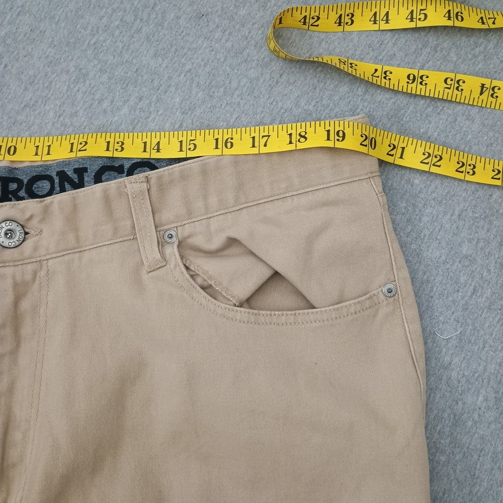 Iron Co Khaki Chino Pants Mens 40x28 Tan Stretch Casual Workwear - Picture 5 of 9